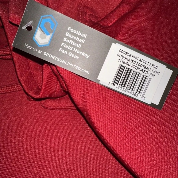 NWT Sports Unlimited Men Double Knit Adult Integrated Football Pants Sz L - Picture 7 of 7
